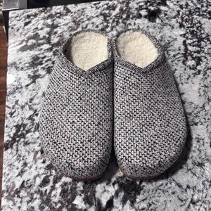 Rothy's Black and White Mules